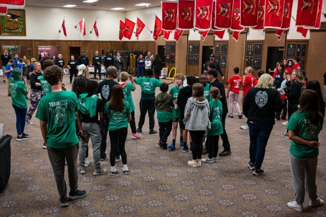 In celebration of the Month of the Military Child, the Night at the Museum events gets started April 11 in the John B. Mahaffey Museum Complex as about 60 teenagers are introduced to the mystery they will be trying to solve during the Family and...