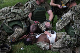 U.S. Army medics in Europe take part in training Ukrainian military medics on advanced combat casualty care