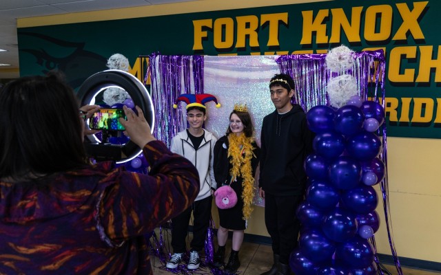 Fort Knox Middle High School students participate in “Purple Up Day” events at Fort Knox, Kentucky, April 18, 2025. The event featured a variety of field day activities, a talent show and pep rally in honor of Month of the Military Child.