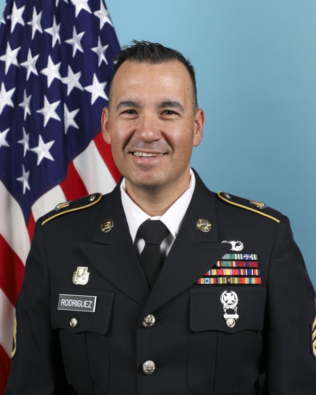 U.S. Army Staff Sgt. Johnny P. Rodriguez's official photo.
(Photo courtesy of Training Support Division, National Training Center and Fort Irwin)