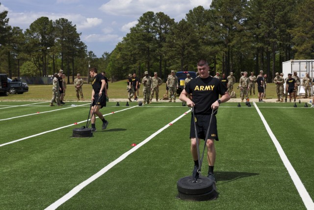 Twenty Army National Guardsmen from eight states, Puerto Rico and the U.S. Virgin Islands took part in the Army Combat Fitness Test (ACFT) during the Region III phase of the Best Warrior Competition (BWC), held April 21, 2025, at the South...