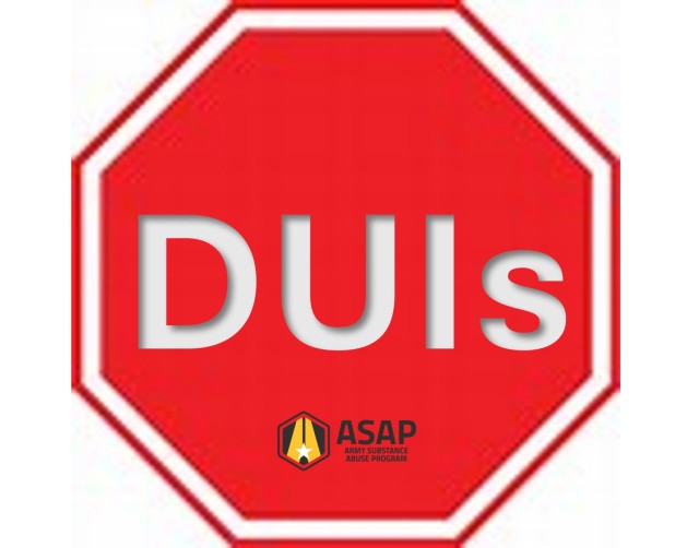 A red stop sign reads &#34;DUIs&#34; in the middle with the ASAP logo at the bottom.