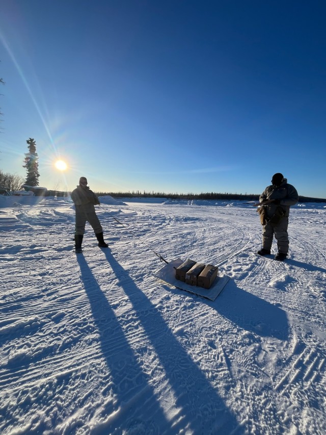 Cadets work on their All-Terrain Arctic Anchor project in Inuvik, Canada.