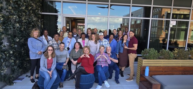 Col. Deborah Brown, second row, second from left, the command chaplain for the U.S. Army Test and Evaluation Command, or ATEC, located at Aberdeen Proving Ground in Harford County, Maryland, stands with employees from ATEC, the U.S. Army Aberdeen...