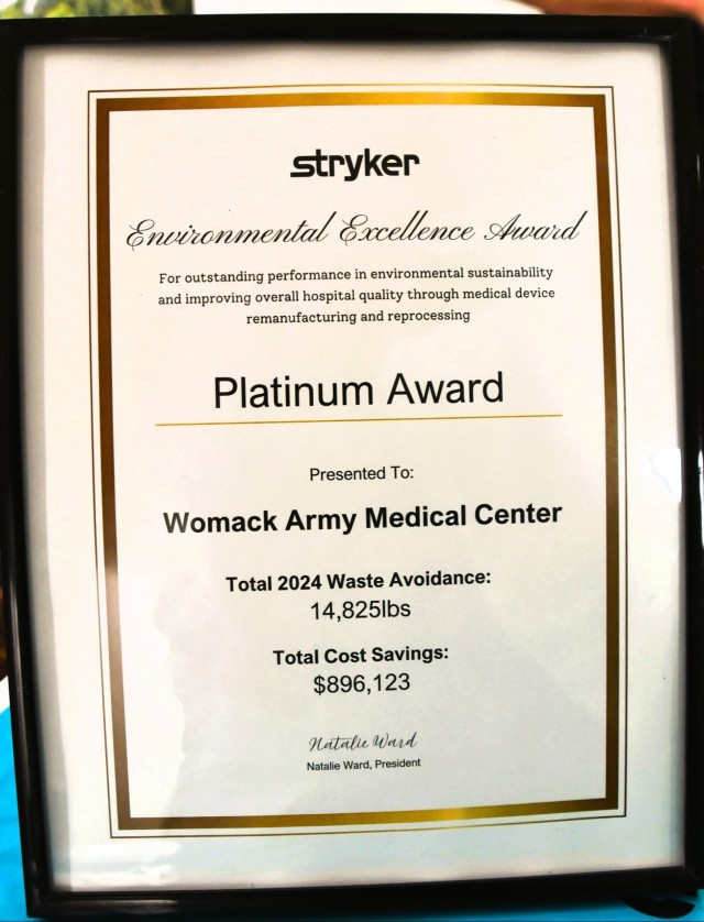 Womack’s ‘Green Team’ Tops DOD With Excellence Award