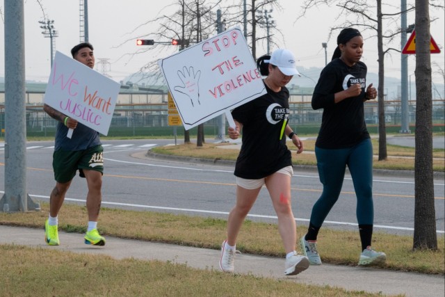 Runners participate in the Take Back the Night Run
