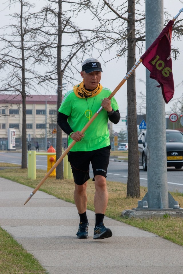 A runner participates in the Take Back the Night Run