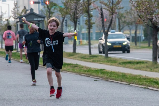 Runners participate in the Take Back the Night Run