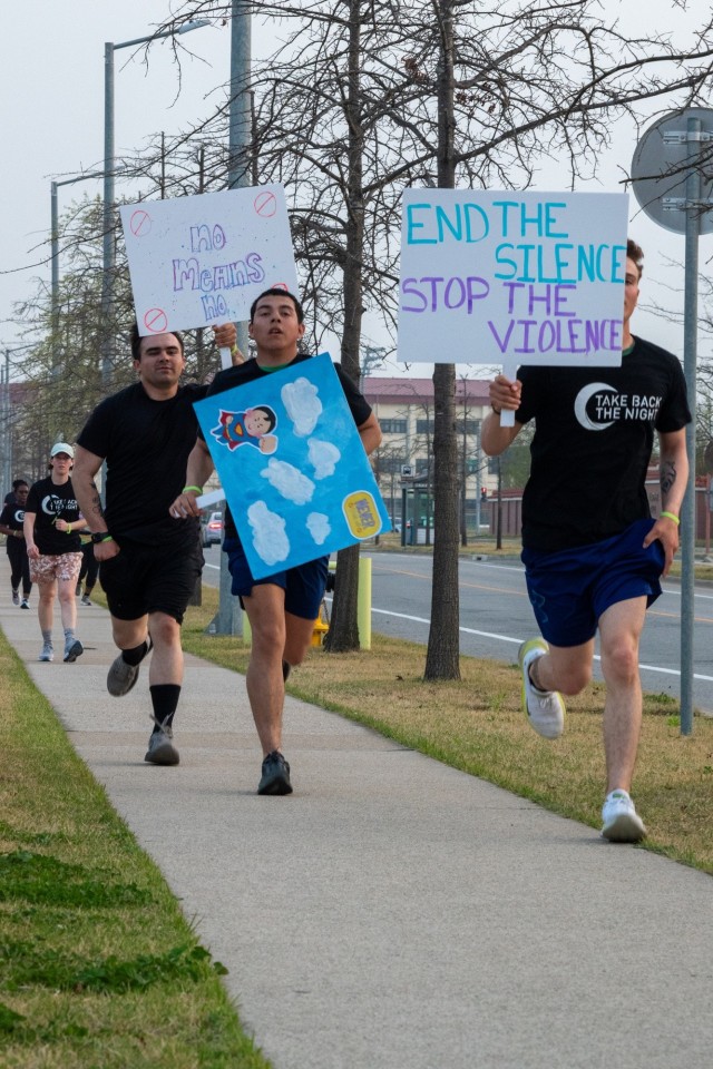 Runners participate in the Take Back the Night Run