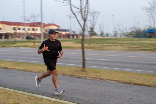 USAG Humphreys CSM participates in the Take Back the Night run