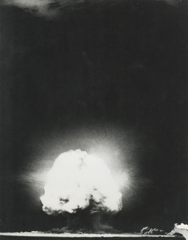 Fast-motion cameras took these photographs of the first moments after the detonation of “the Gadget,” the world’s first atomic bomb, on 16 July 1945, one week after the establishment of White Sands Proving Ground 100 miles to the south.