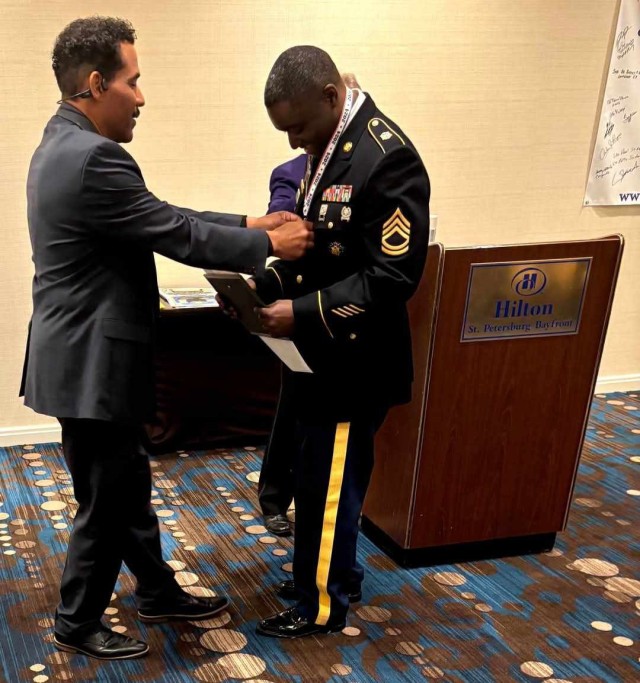 Sgt. 1st Class David Pough is inducted into the Martial Arts Hall of Fame, March 13, for his outstanding performance as Belvoir / JBM-HH Boxing Coach.