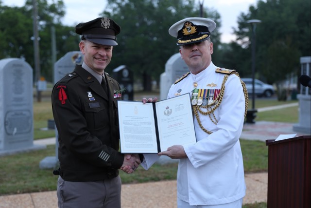 ANZAC Dawn Service Citation of Gallantry Presentation