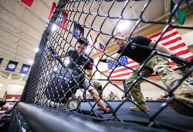 Soldiers from across the Army compete in the 2025 Lacerda Cup Competition Final Bouts April 10, 2025, at Freedom Hall, on Fort Benning, Georgia. The Final Bouts for Lacerda Cup will determine the 1st, 2nd, 3rd, and 4th winners of each weight...