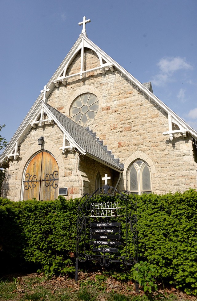 Memorial Chapel on Scott Avenue will be featured on the Historic Homes Tour May 10, 2025, at Fort Leavenworth, Kansas. Photo by Prudence Siebert/Fort Leavenworth Lamp