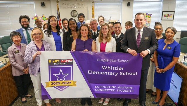 Fort Detrick&#39;s Feeder Middle School Earns First Maryland Purple Star Designation