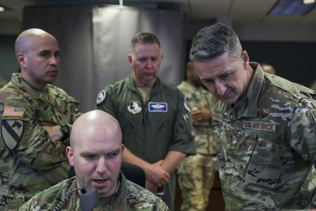 Air Force Gen. Steve Nordhaus, chief, National Guard Bureau, visits the 49th Missile Defense Battalion, Alaska National Guard, on Fort Greely, Alaska, April 28, 2025. Soldiers of the 49th Missile Defense Battalion operate and secure the...