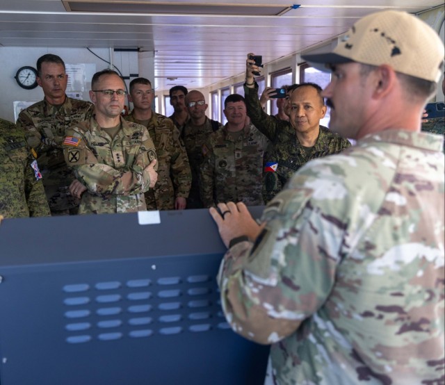 Salaknib 25 | Distinguished Visitors Receive Tour of Combined Joint Logistics Over the Shore
