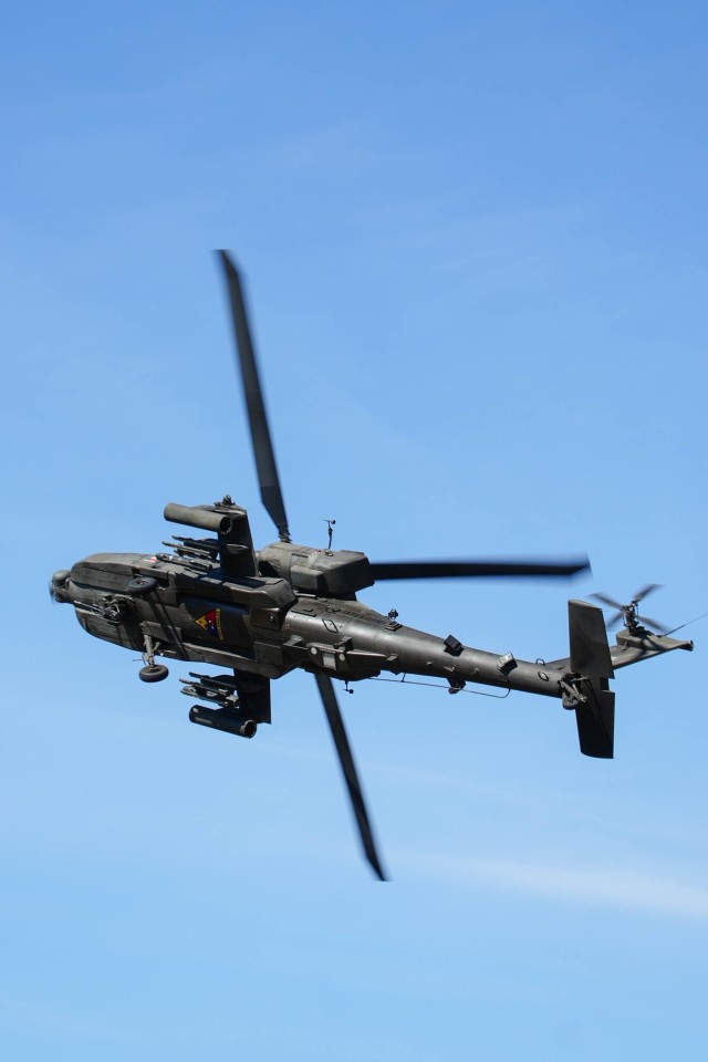 U.S. Army AH-64 Apaches roar through Latvia demonstrating lethality