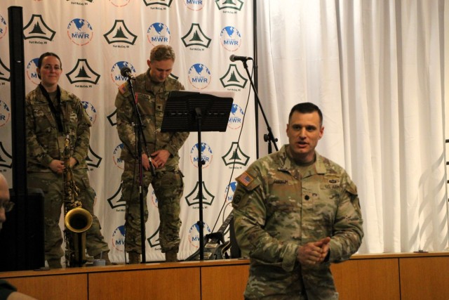 Fort McCoy Deputy Commander Lt. Col. Mike Corkum provides opening comments during the 2025 observance of the Army Reserve birthday April 23, 2025, at McCoy’s Community Center at Fort McCoy, Wis. Fort McCoy celebrated the 117th birthday for the...