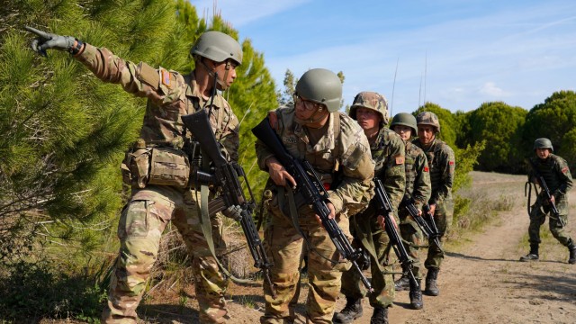 New Jersey and New York Officer Candidates conduct Situational Tactical Exercise lanes with cadets from Albania and Kosovo. The New Jersey National Guard and Albanian have been partners for over 20 years in the U.S. Department of Defense State...