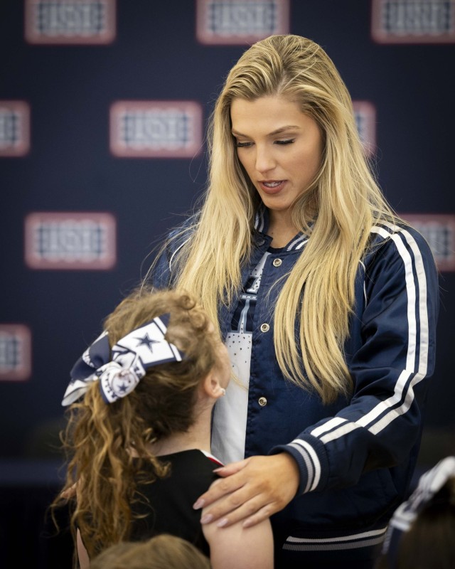 Dallas Cowboys Cheerleaders visit USAG Rheinland-Pfalz to celebrate Month of the Military Child