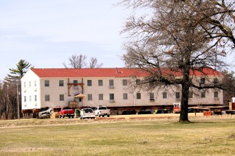 Photo Story: Contractors successfully move fourth World War II-era barracks at Fort McCoy in April 2025