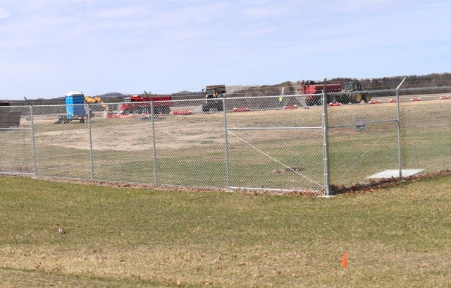 Contractors work on a project April 16, 2025, at the Sparta-Fort McCoy Airport at Fort McCoy, Wis. The work is part of ongoing planned improvements at the airport to better support training and aircraft. (U.S. Army Photo by Scott T. Sturkol,...