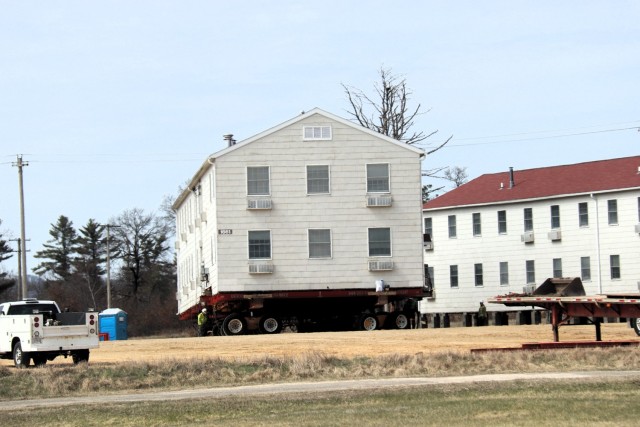 Contractors successfully move fourth World War II-era barracks at Fort McCoy in 2025; fastest of all moves yet