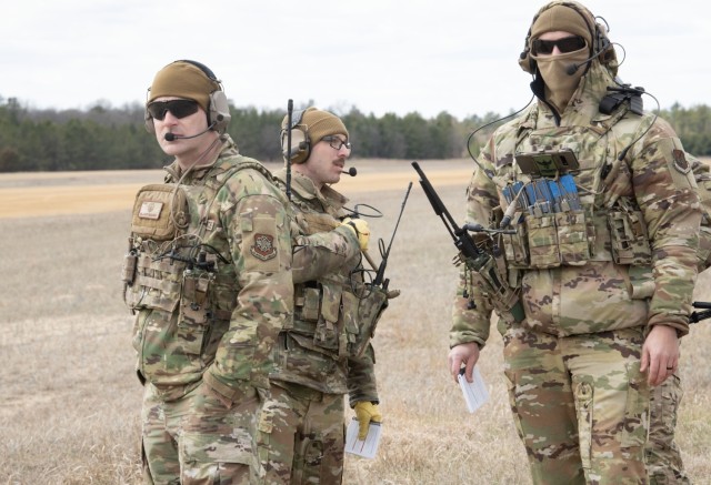 Students and staff with the Air Force’s Air Mobility Liaison Officer (AMLO) Qualification Course complete training April 15, 2025 at Young Air Assault Strip on South Post at Fort McCoy, Wis. Lt. Col. Andrew Baker, course director with the 435th...