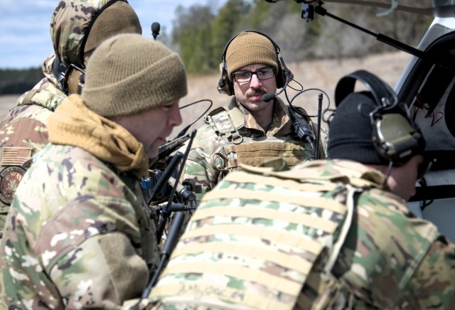 Students and staff with the Air Force’s Air Mobility Liaison Officer (AMLO) Qualification Course complete training April 15, 2025 at Young Air Assault Strip on South Post at Fort McCoy, Wis. Lt. Col. Andrew Baker, course director with the 435th...