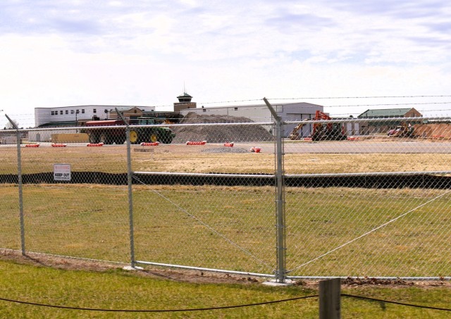 Contractors work on a project April 16, 2025, at the Sparta-Fort McCoy Airport at Fort McCoy, Wis. The work is part of ongoing planned improvements at the airport to better support training and aircraft. (U.S. Army Photo by Scott T. Sturkol,...