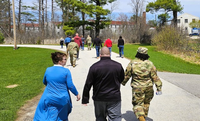 Fort McCoy personnel participate in the Denim Day 2-mile Walk on April 30, 2025, held at the Fort McCoy, Wis., Physical Fitness Training Site where there’s a ½-mile track. More than two dozen people participated in the walk. Denim Day is...