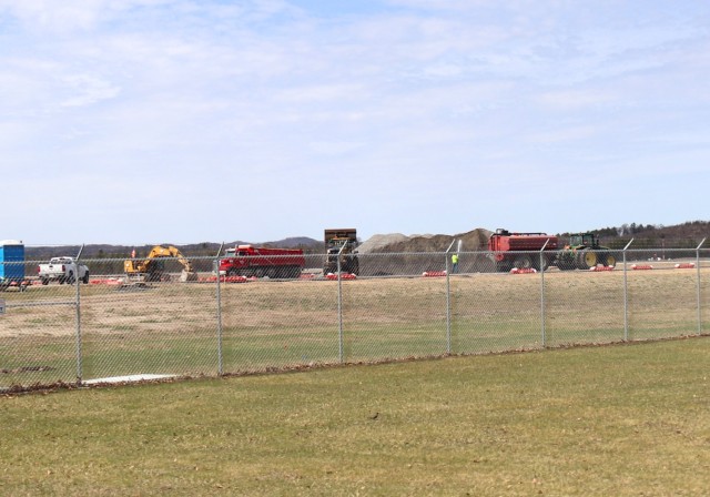 Contractors work on a project April 16, 2025, at the Sparta-Fort McCoy Airport at Fort McCoy, Wis. The work is part of ongoing planned improvements at the airport to better support training and aircraft. (U.S. Army Photo by Scott T. Sturkol,...