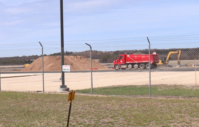 Contractors work on a project April 16, 2025, at the Sparta-Fort McCoy Airport at Fort McCoy, Wis. The work is part of ongoing planned improvements at the airport to better support training and aircraft. (U.S. Army Photo by Scott T. Sturkol,...