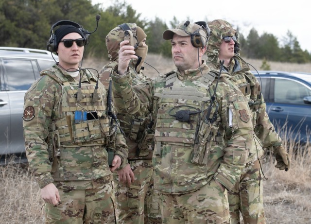 Students and staff with the Air Force’s Air Mobility Liaison Officer (AMLO) Qualification Course complete training April 15, 2025 at Young Air Assault Strip on South Post at Fort McCoy, Wis. Lt. Col. Andrew Baker, course director with the 435th...