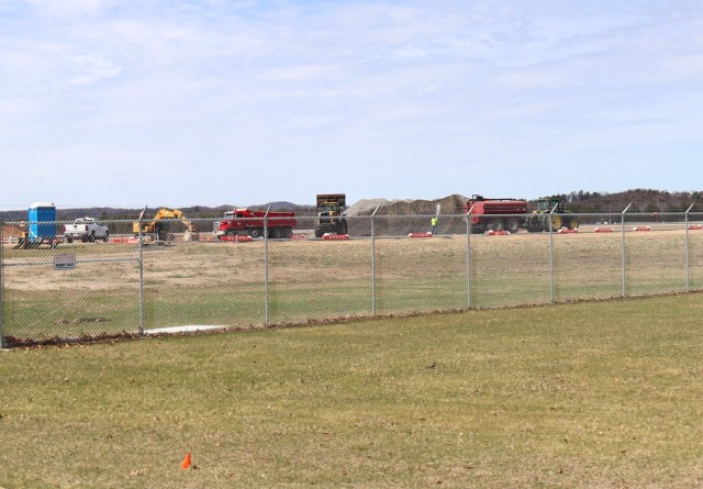 Contractors work on a project April 16, 2025, at the Sparta-Fort McCoy Airport at Fort McCoy, Wis. The work is part of ongoing planned improvements at the airport to better support training and aircraft. (U.S. Army Photo by Scott T. Sturkol,...