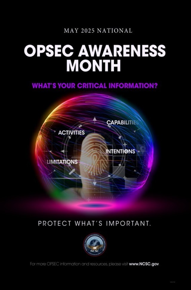 May is observed as OPSEC Awareness Month. Practice good operations security at every turn.