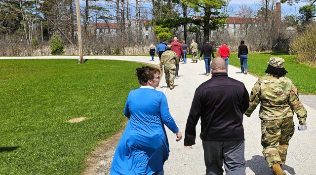 Fort McCoy personnel participate in the Denim Day 2-mile Walk on April 30, 2025, held at the Fort McCoy, Wis., Physical Fitness Training Site where there’s a ½-mile track. More than two dozen people participated in the walk. Denim Day is...