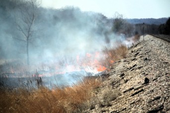 Fort McCoy holds late-March prescribed burn; improves safety along another rail corridor section
