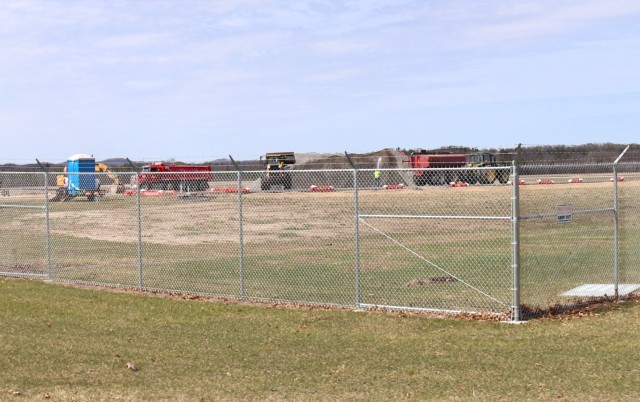 Contractors work on a project April 16, 2025, at the Sparta-Fort McCoy Airport at Fort McCoy, Wis. The work is part of ongoing planned improvements at the airport to better support training and aircraft. (U.S. Army Photo by Scott T. Sturkol,...