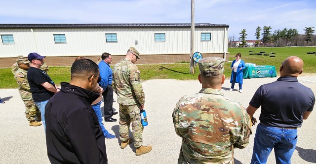 Fort McCoy personnel participate in the Denim Day 2-mile Walk on April 30, 2025, held at the Fort McCoy, Wis., Physical Fitness Training Site where there’s a ½-mile track. More than two dozen people participated in the walk. Denim Day is...