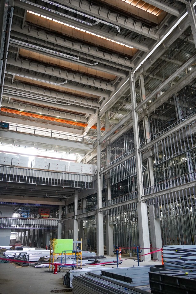 Construction work continues on the site of the Louisville VA Medical Center May 7, 2025