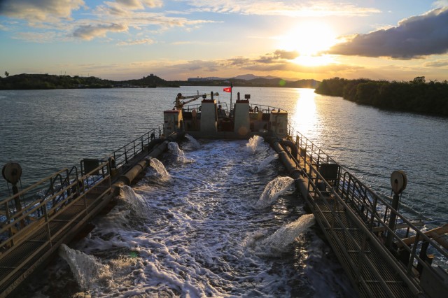 U.S. Army Corps of Engineers MURDEN Dredges Naval Station Guantanamo Bay Harbor