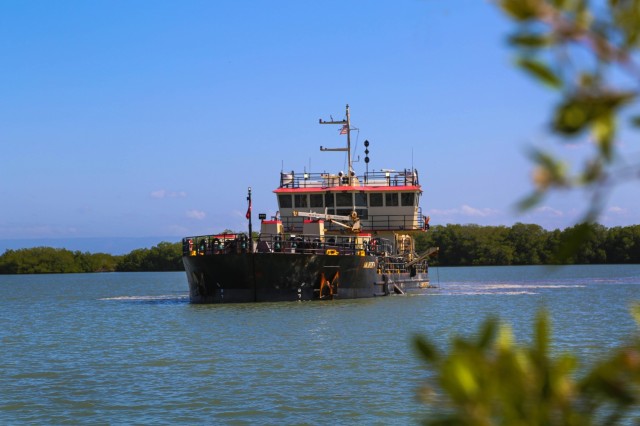 U.S. Army Corps of Engineers MURDEN Dredges Naval Station Guantanamo Bay Harbor