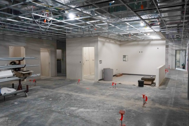 Construction work continues on the site of the Louisville VA Medical Center May 7, 2025