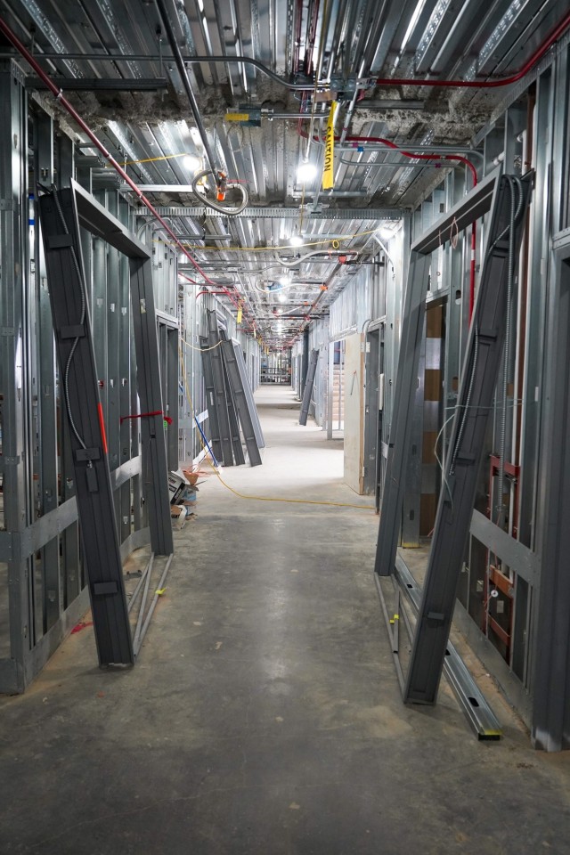 Construction work continues on the site of the Louisville VA Medical Center May 7, 2025