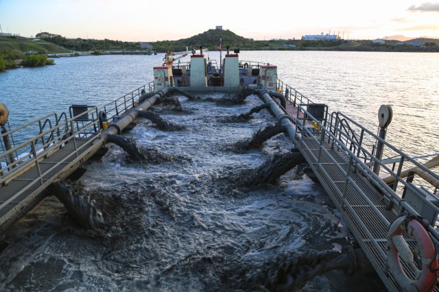 U.S. Army Corps of Engineers MURDEN Dredges Naval Station Guantanamo Bay Harbor