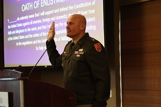 MG Phil Brooks delivers Oath