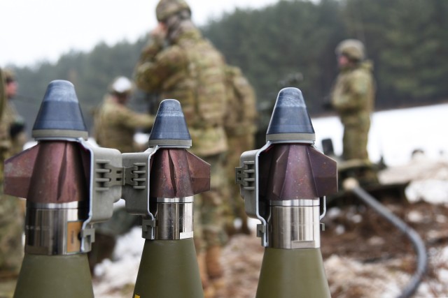 Precision Guided Munitions displayed as part of a training exercise
